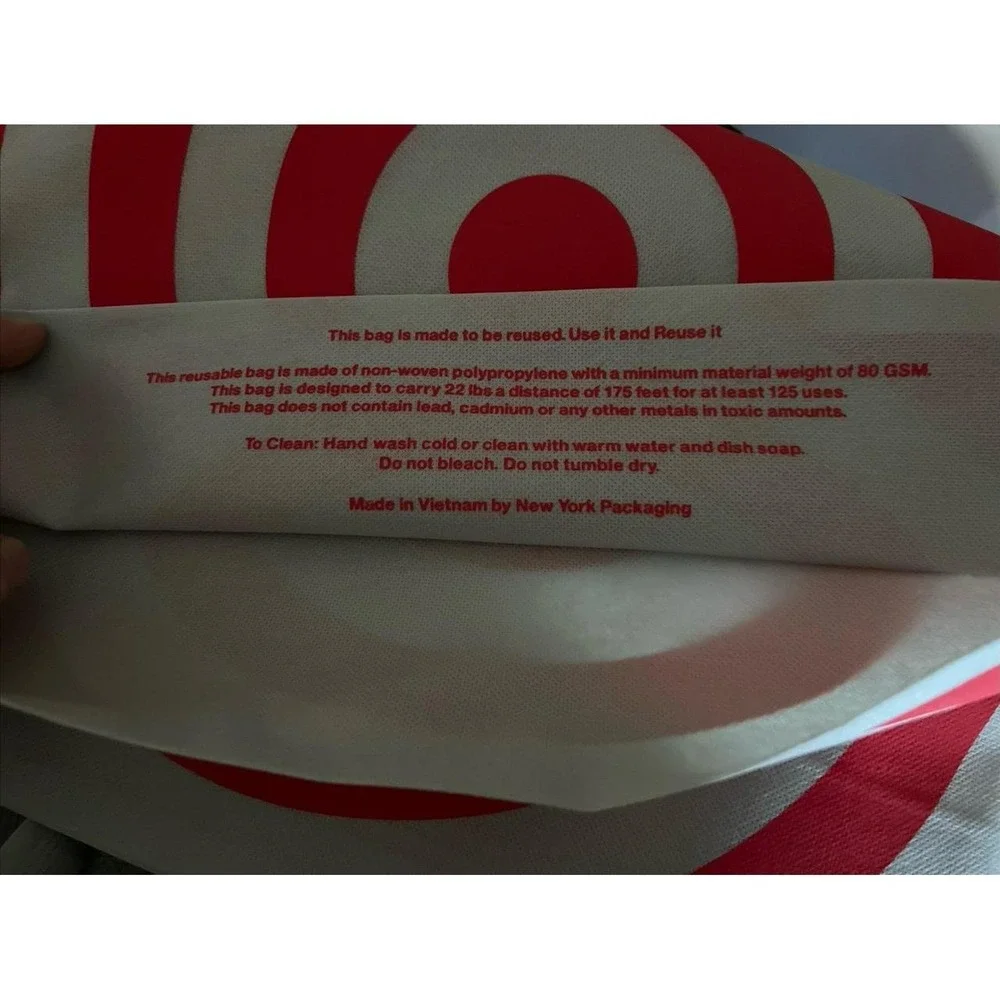 Target Reusable Bullseye Tote Shopping Bags Set of 12 New